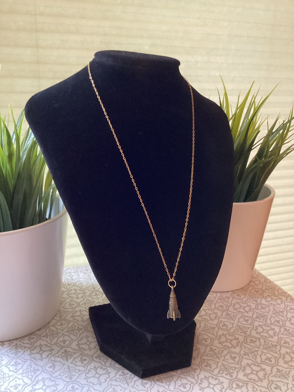 Rocketship Pendant and Necklace